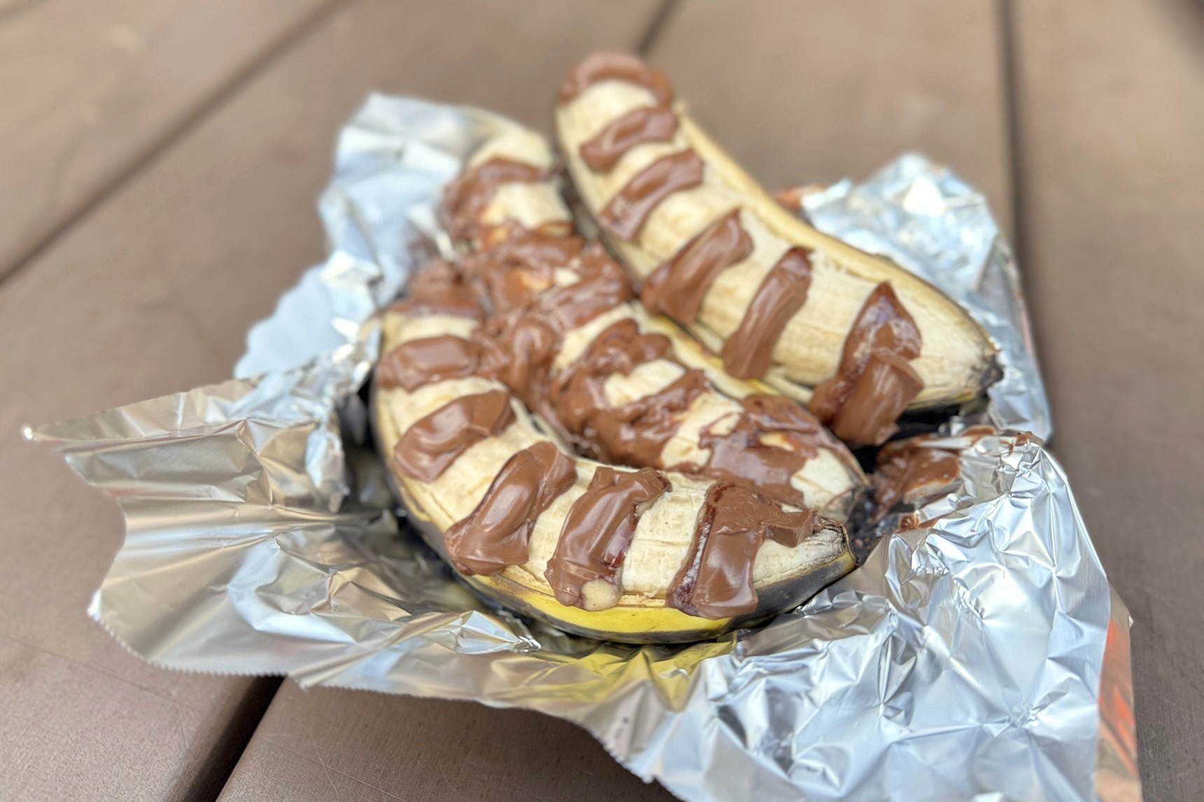 溶けた焼きチョコバナナ