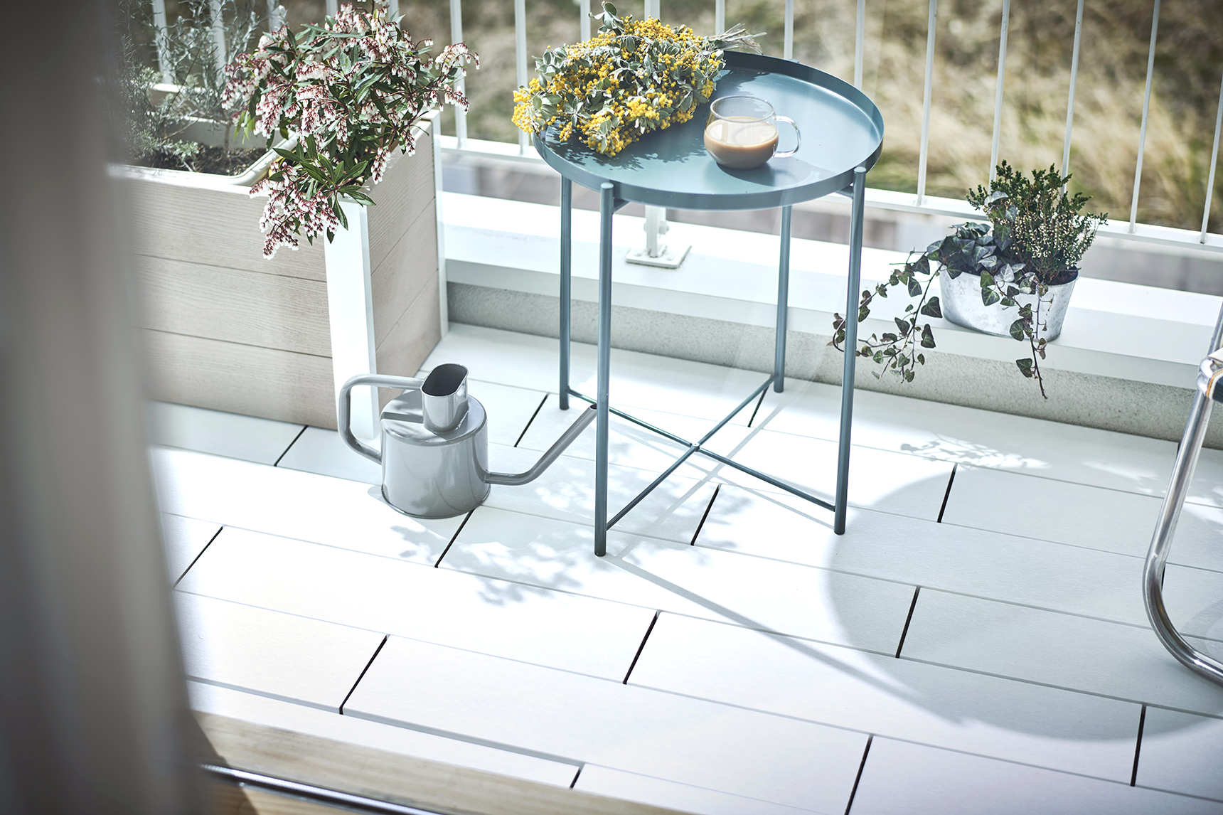 デッキ,ホワイト,レイズドベッド