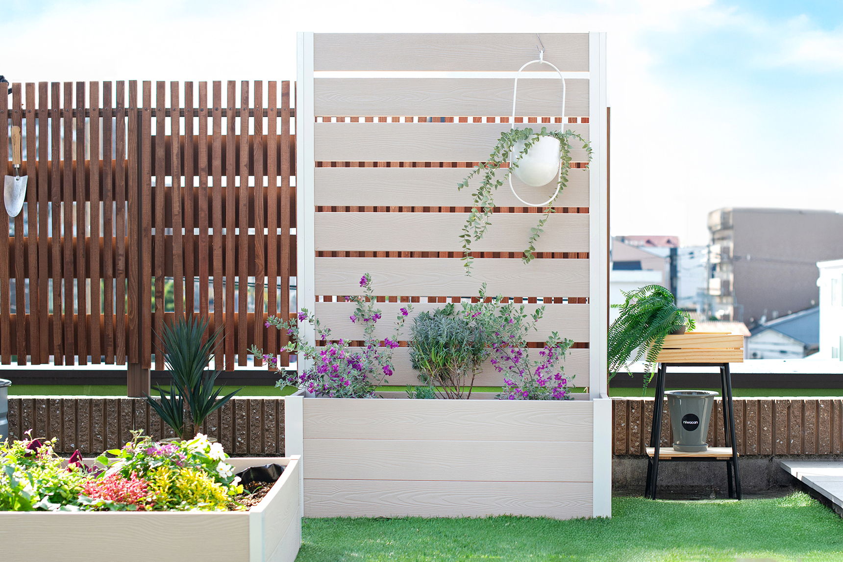 プランターフェンス,屋上